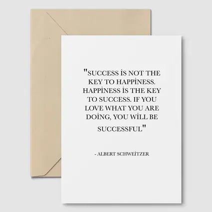 Albert Schweitzer Happiness Success Inspirational Quote