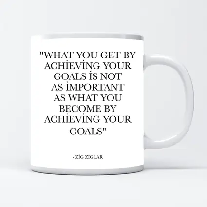Zig Ziglar Goals Quote Black White