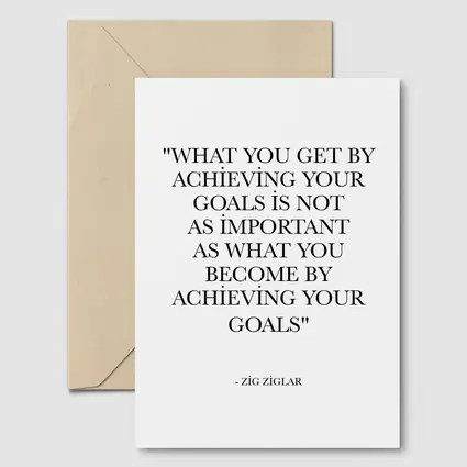 Zig Ziglar Goals Quote Black White