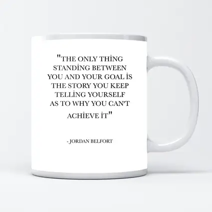 Jordan Belfort Goal Quote Black White