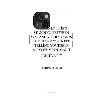 Jordan Belfort Goal Quote Black White