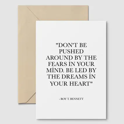 Roy T Bennett Dreams Heart Quote Print