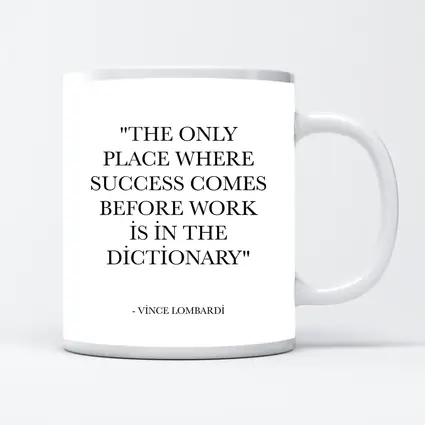 Vince Lombardi Success Quote Black White