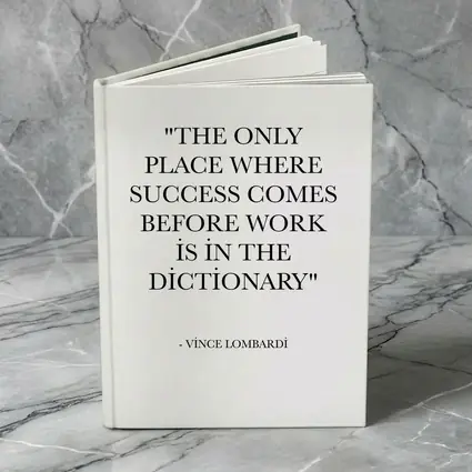 Vince Lombardi Success Quote Black White