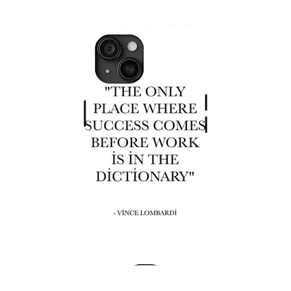 Vince Lombardi Success Quote Black White