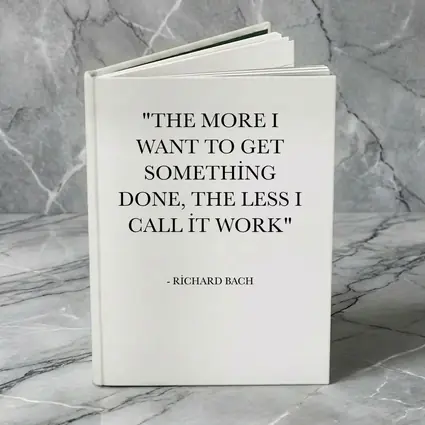 Richard Bach Quote Minimalist Black White Print