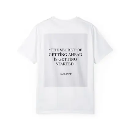 Mark Twain Getting Started Quote Black White