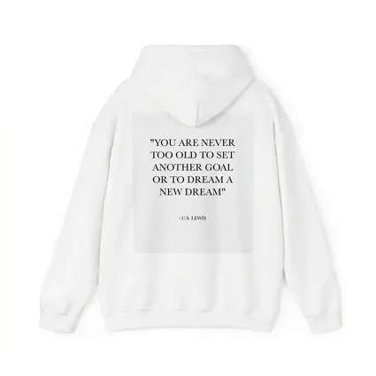 CS Lewis Quote Dreams Goals White Print