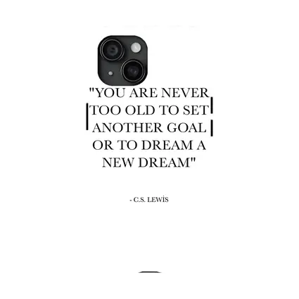 CS Lewis Quote Dreams Goals White Print