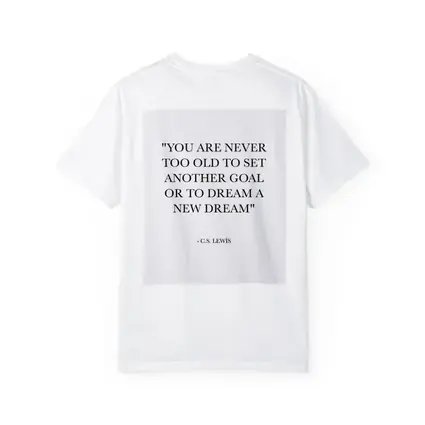 CS Lewis Quote Dreams Goals White Print