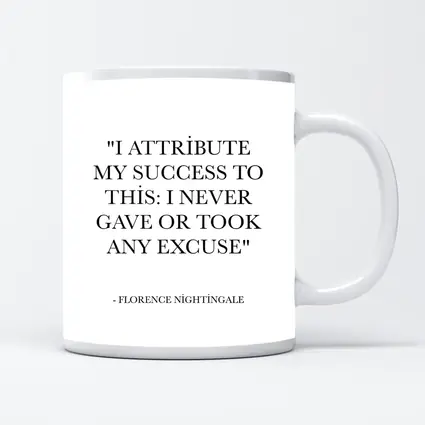 Florence Nightingale Success Quote Black White