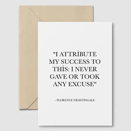 Florence Nightingale Success Quote Black White