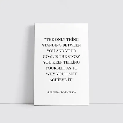 Ralph Waldo Emerson Goal Motivational Quote Print