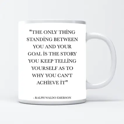 Ralph Waldo Emerson Goal Motivational Quote Print