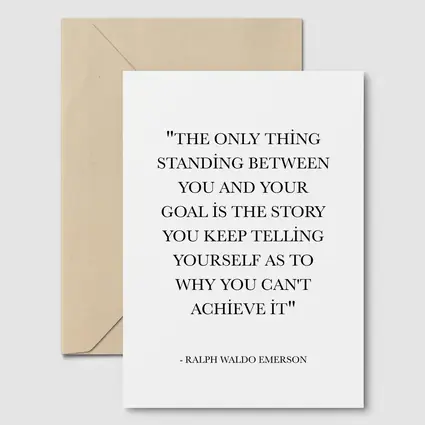 Ralph Waldo Emerson Goal Motivational Quote Print