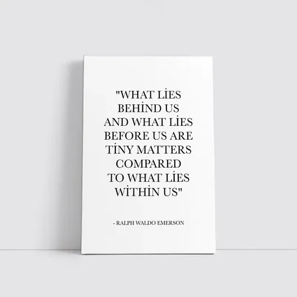 Ralph Waldo Emerson Quote Black White Print