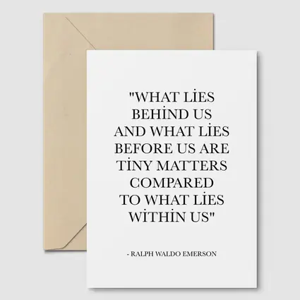 Ralph Waldo Emerson Quote Black White Print