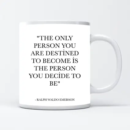 Ralph Waldo Emerson Quote Black White Print