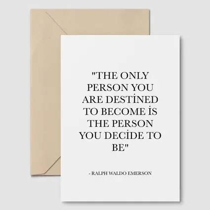 Ralph Waldo Emerson Quote Black White Print