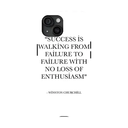 Winston Churchill Success Quote Black White
