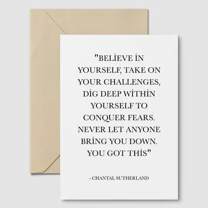Chantal Sutherland Believe In Yourself Quote
