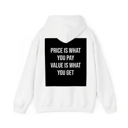 Price Is Value Quote Black White Print