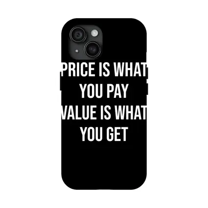 Price Is Value Quote Black White Print
