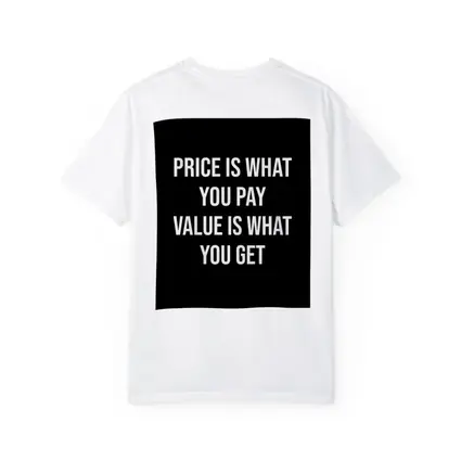 Price Is Value Quote Black White Print