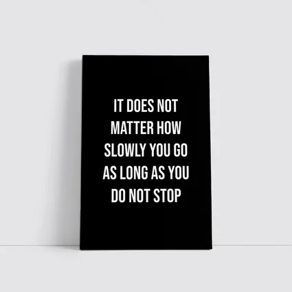 It Does Not Matter How Slowly Quote