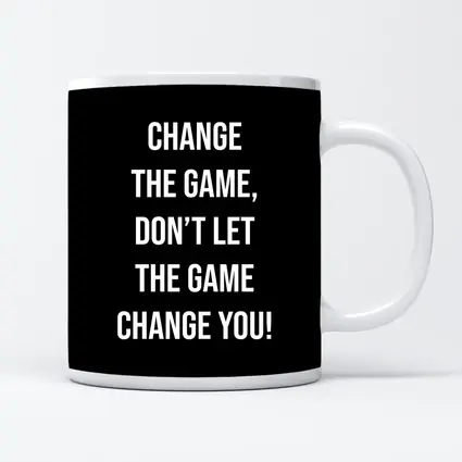 Change The Game Motivational Quote Black Background