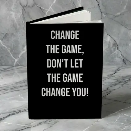 Change The Game Motivational Quote Black Background