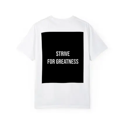 Strive For Greatness Bold Black Motivational Art