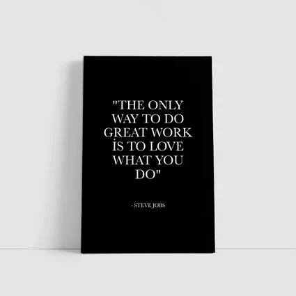 Steve Jobs Quote Black Minimal Typography Art