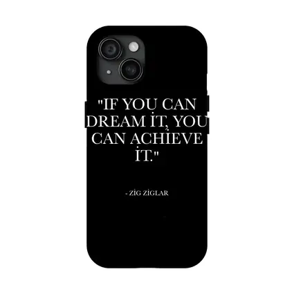 Zig Ziglar Dream Achieve Quote Black Background