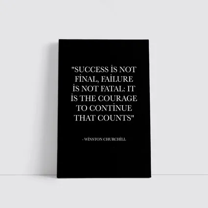 Winston Churchill Courage Quote Black Background