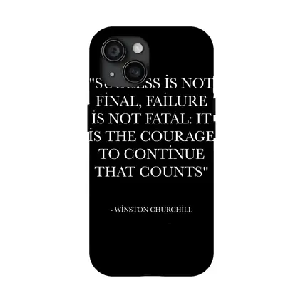 Winston Churchill Courage Quote Black Background