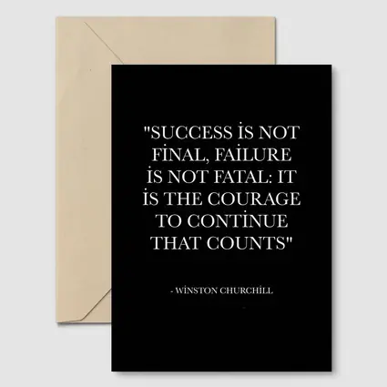 Winston Churchill Courage Quote Black Background