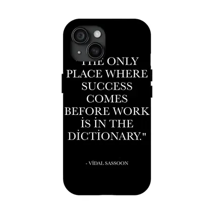 Vidal Sassoon Success Quote Black Background