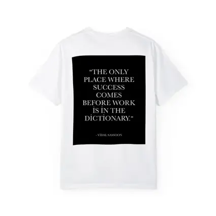 Vidal Sassoon Success Quote Black Background