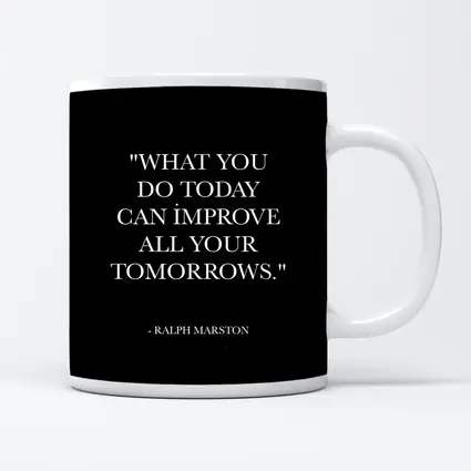 Ralph Marston Quote Black Motivational Typography Art