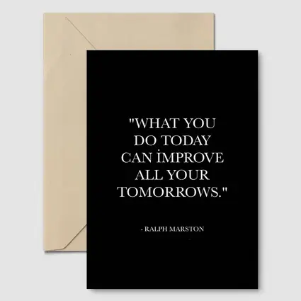 Ralph Marston Quote Black Motivational Typography Art