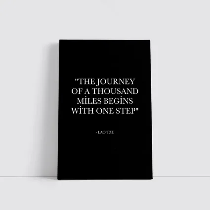 Lao Tzu Journey Quote Black Background