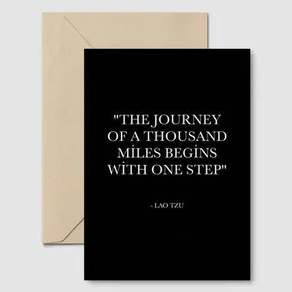 Lao Tzu Journey Quote Black Background