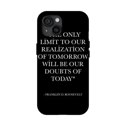Franklin Roosevelt Doubt Quote Black Minimal