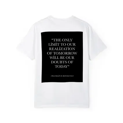Franklin Roosevelt Doubt Quote Black Minimal