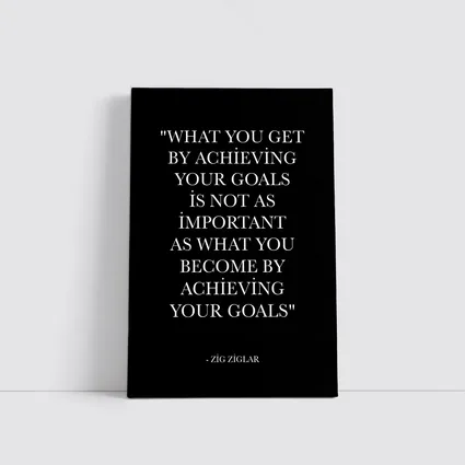 Zig Ziglar Goals Quote Black White