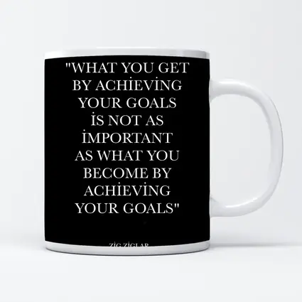 Zig Ziglar Goals Quote Black White