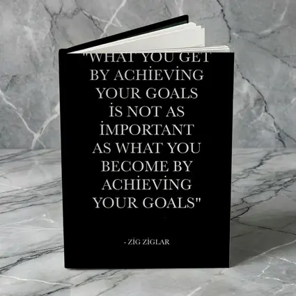 Zig Ziglar Goals Quote Black White