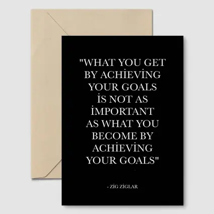 Zig Ziglar Goals Quote Black White