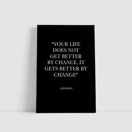Jim Rohn Life Change Quote Black White